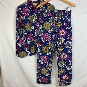 Vera Bradley African Violet Pajama Set Size Small
